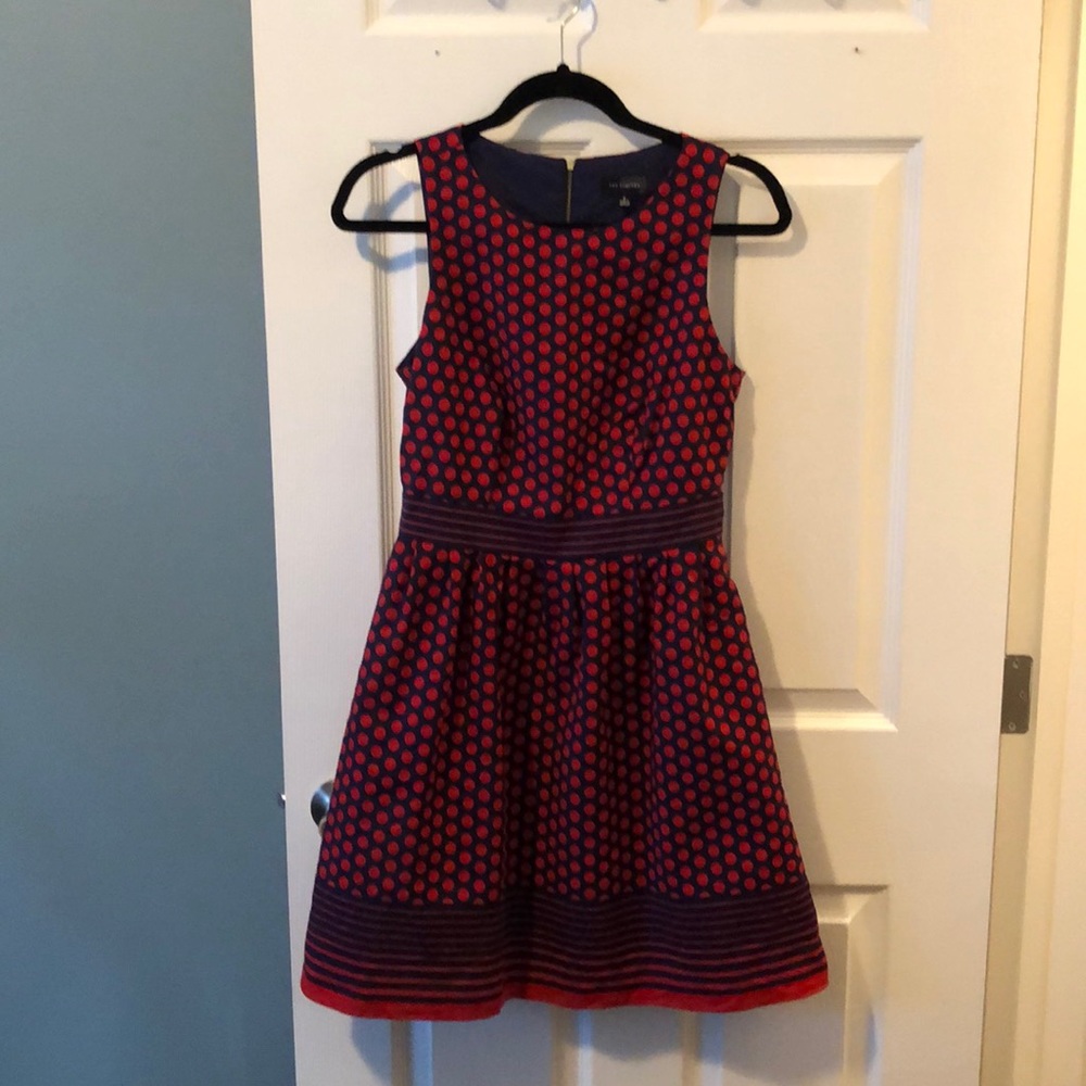 The Limited navy and red dress